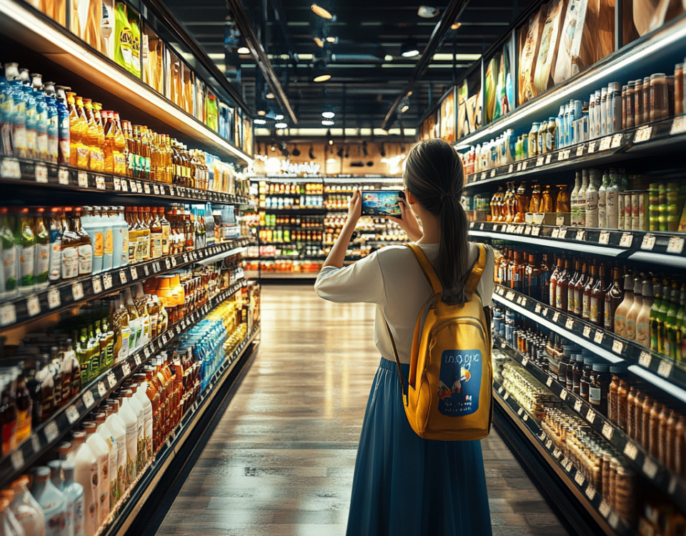 Woman taking picture with Movemar - software for merchandising